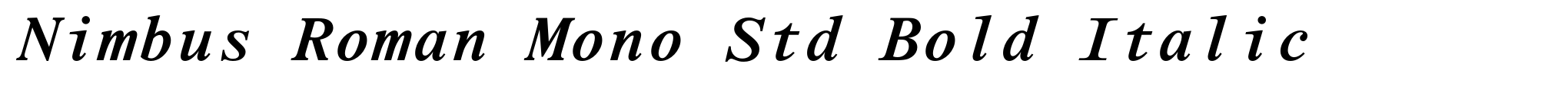 Nimbus Roman Mono Std Bold Italic image
